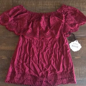 Knox Rose off the shoulder top